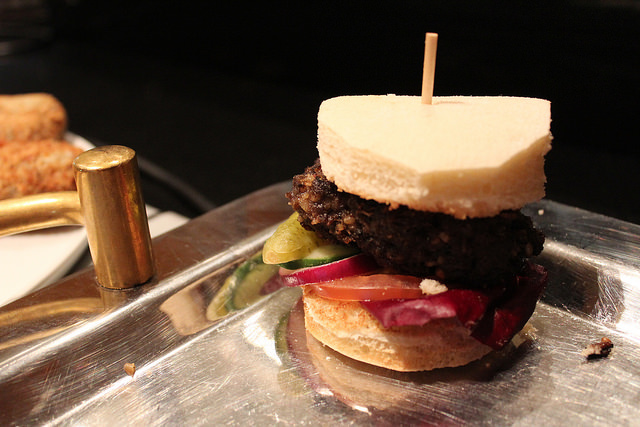 The last beef & haggis burger!